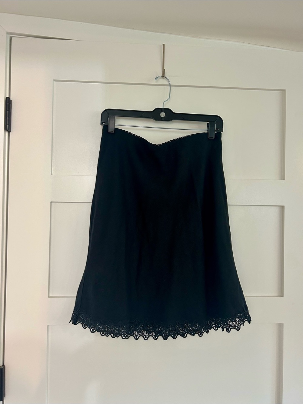 J. Crew Black Skirt with Scalloped Lace Hem
Medium Tall